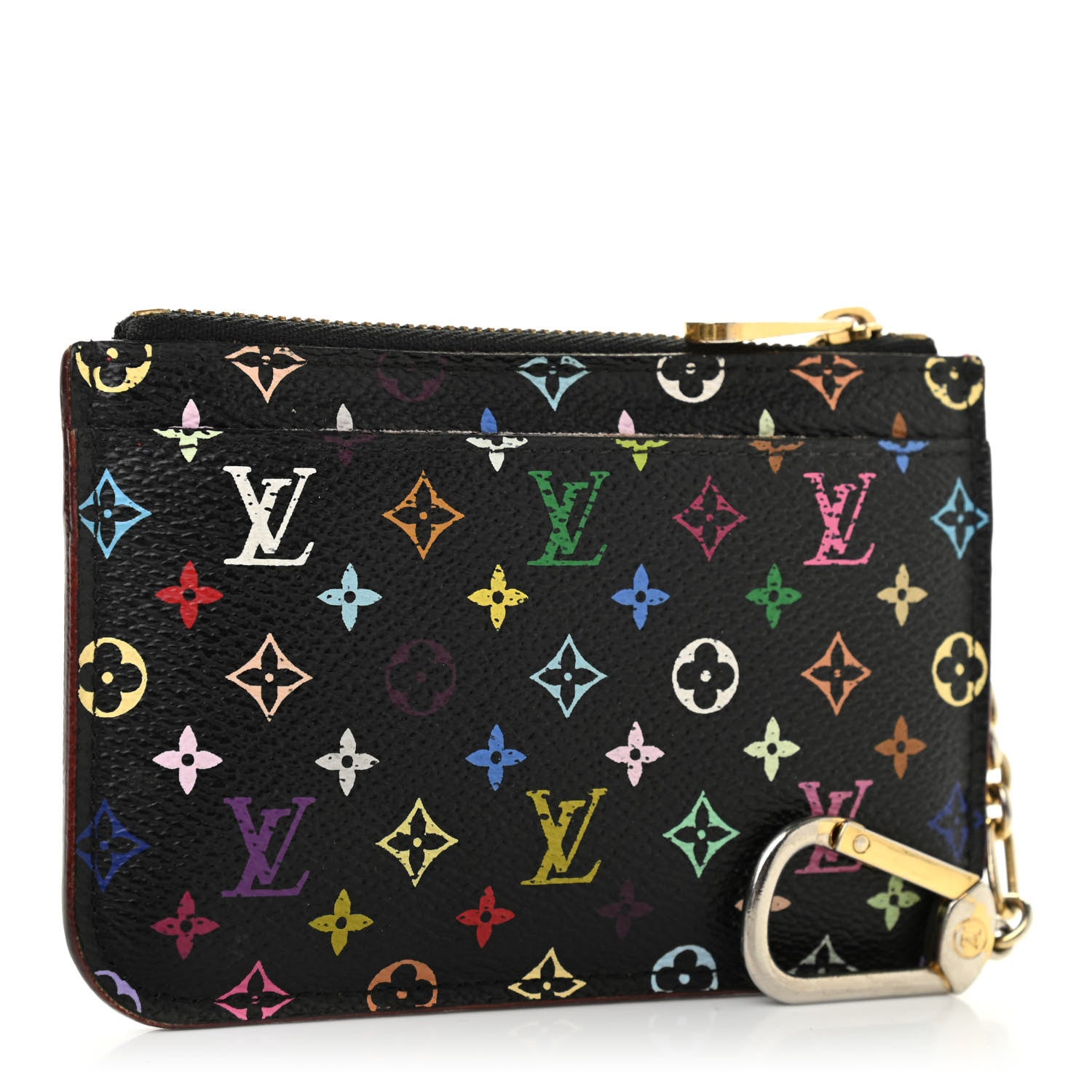 Louis Vuitton Monogram Multicolor Key Pouch Black Grenade 3 of 9