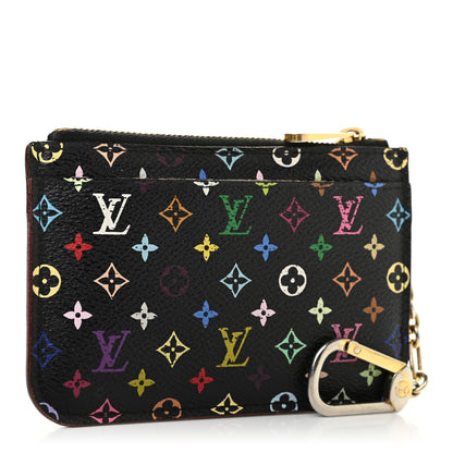 Louis Vuitton Monogram Multicolor Key Pouch Black Grenade 3 of 9