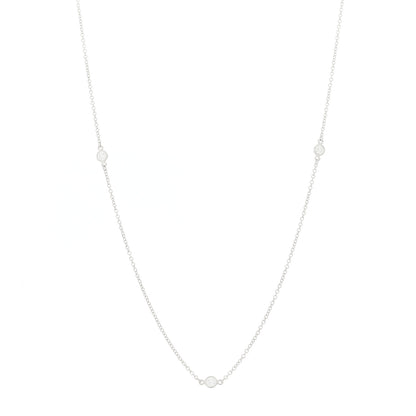 Tiffany Platinum Diamond .30ctw Elsa Peretti Diamonds by the Yard 5 Station Necklace 1 of 5