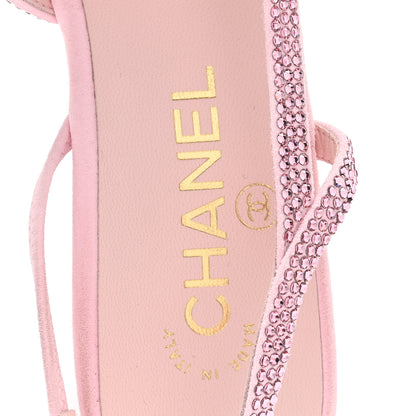 Chanel Strass Cap Toe CC Slingback Pumps 39 Pink Black 8 of 10