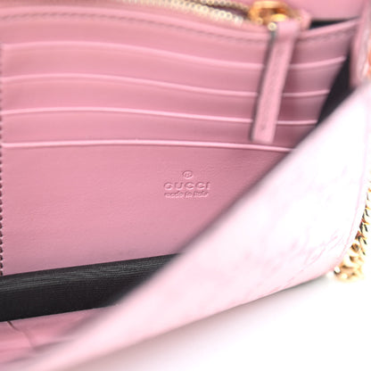 Gucci Guccissima Icon Chain Wallet Carmine Rose 6 of 11