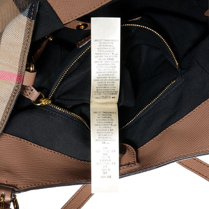 Burberry House Check Horseshoe Leather Small Canterbury Dark Sand 10 of 12