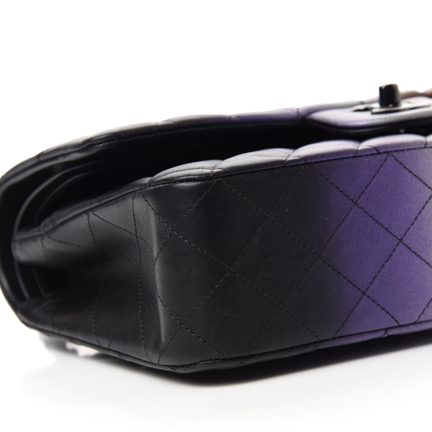 Chanel Calfskin Quilted Ombre Medium Double Flap Black 6 of 12