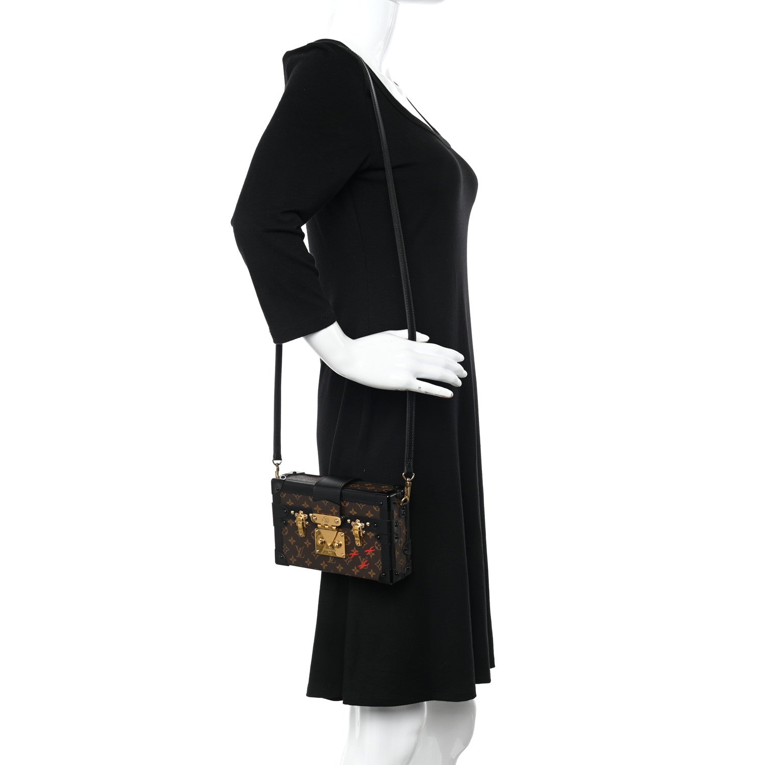 Louis Vuitton Monogram Petite Malle Black 3 of 12