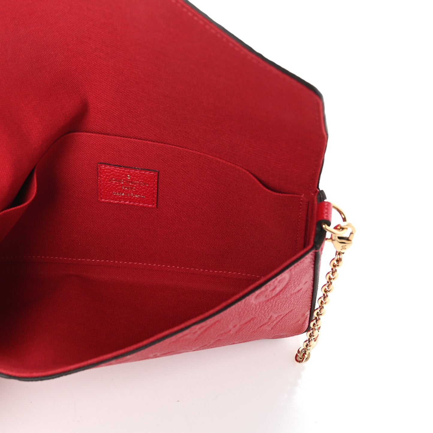 Empreinte Pochette Felicie Chain Wallet Scarlet
