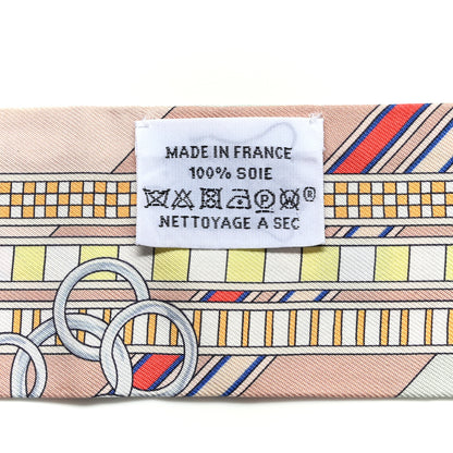 Hermes Silk Brides et Gris Twilly Rose Poudre Bleu Gris 3 of 6