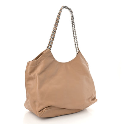 Prada Soft Calf Chain Tote Caramel 3 of 9