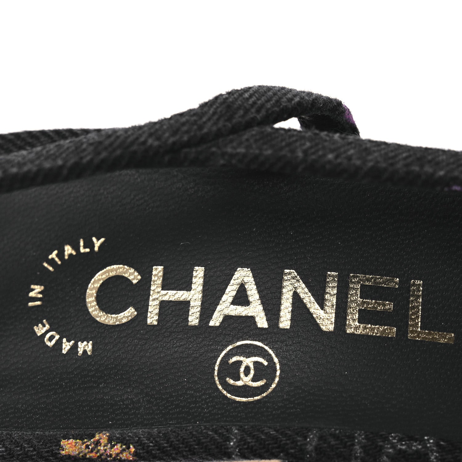 Chanel Denim Cap Toe Denim Mood Slingback Pumps 38 Dark Grey Multicolor 9 of 11