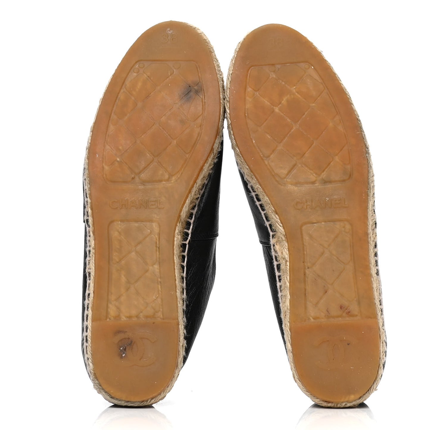 Lambskin CC Espadrilles 38 Black