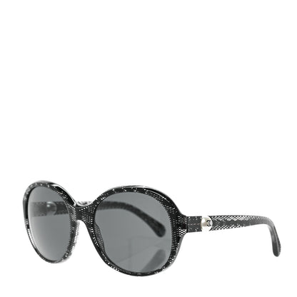 Chanel Glitter Acetate CC Pearl Sunglasses 5211-H Black 1 of 6
