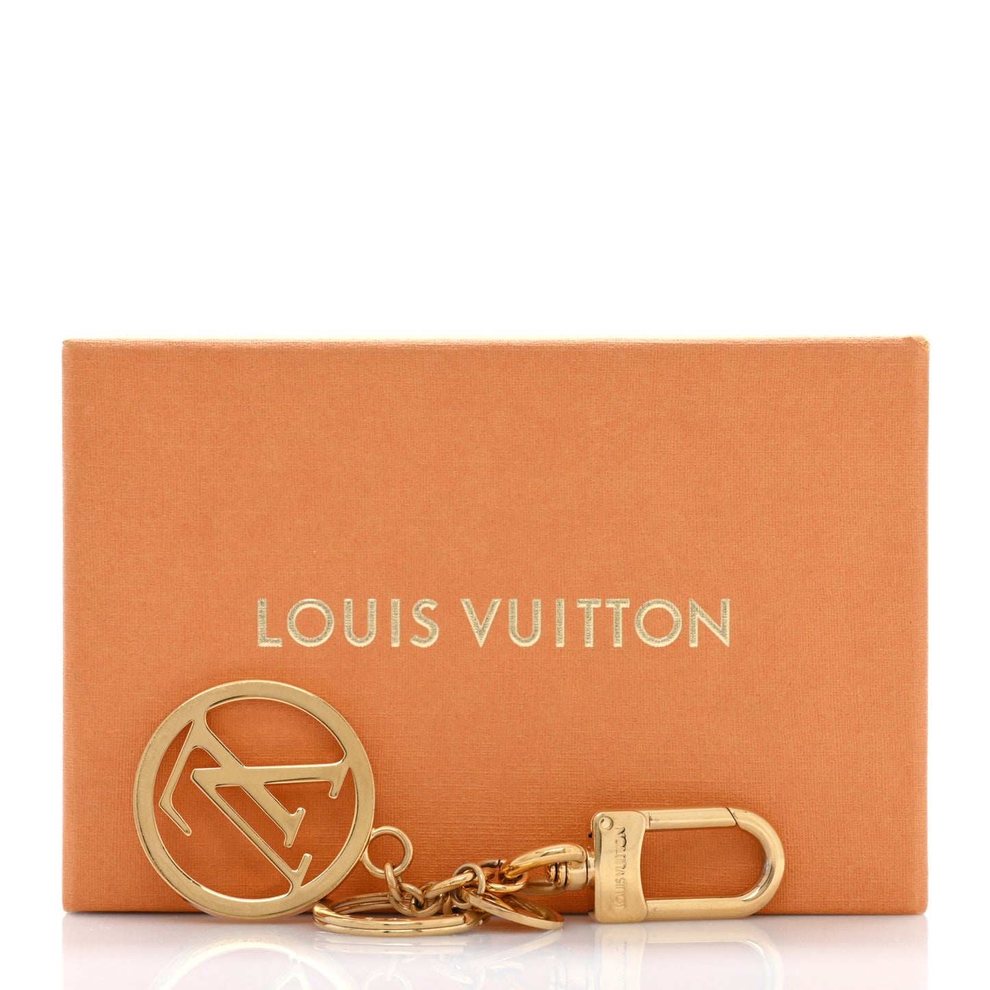 LV Circle Bag Charm Key Holder Gold