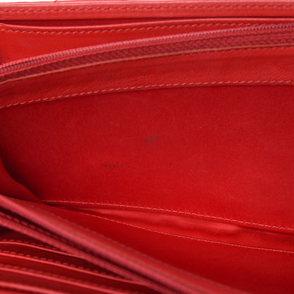 Chanel Lambskin Quilted Chain Clutch Flap Red 9 of 9