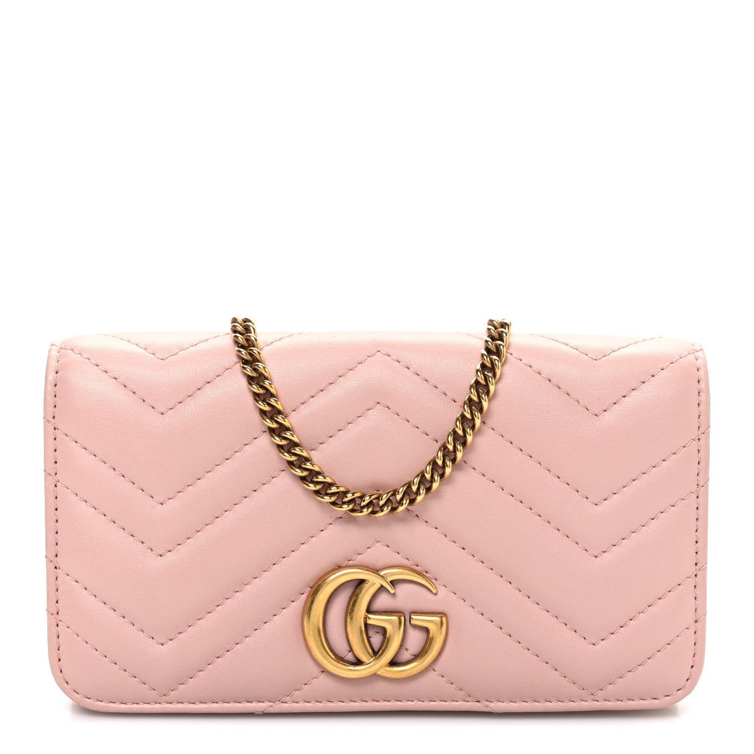 Gucci Calfskin Matelasse GG Marmont Mini Bag  Perfect Pink 1 of 10