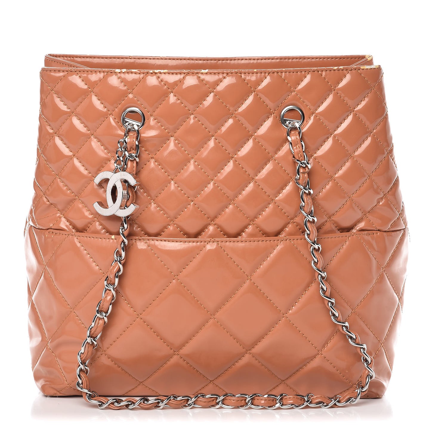 Vinyl Quilted In The Business North South Tote Orange