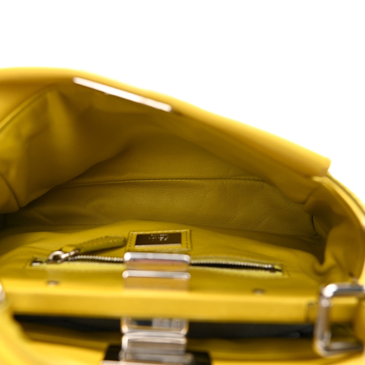 Fendi Nappa Mini Peekaboo Iconic Satchel Lime 5 of 11