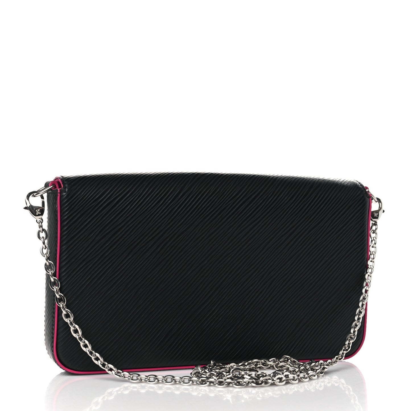 Epi Pochette Felicie Black Hot Pink