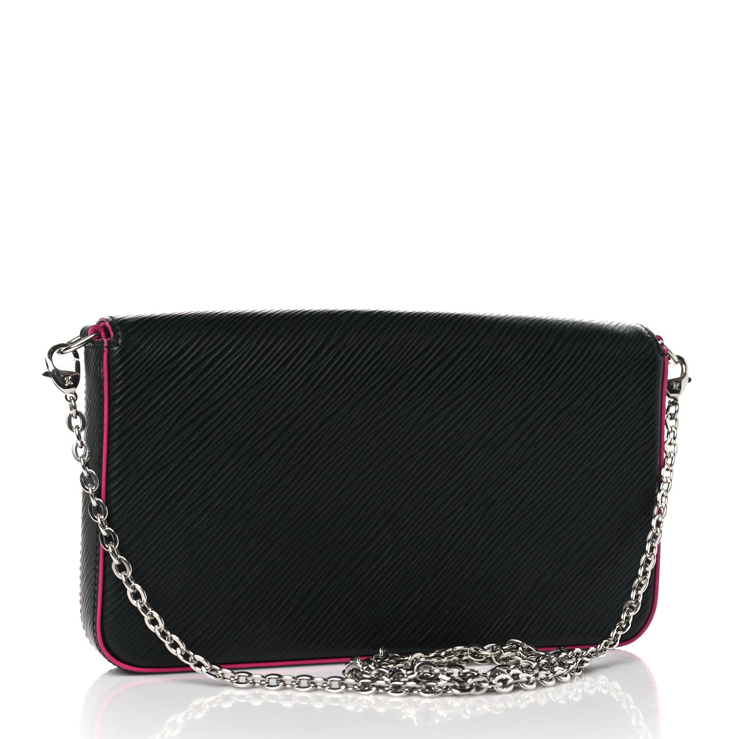 Louis Vuitton Epi Pochette Felicie Black Hot Pink 4 of 10