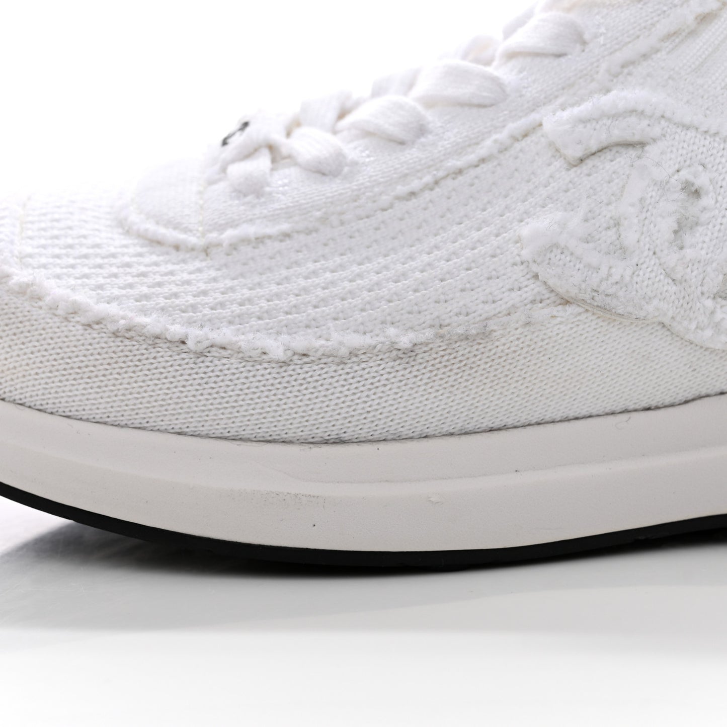 Fabric Logo Sneakers 39 White