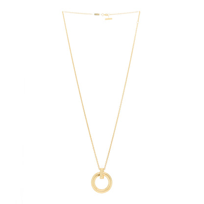 Tiffany 18K Yellow Gold T T1 Circle Pendant Necklace 3 of 8