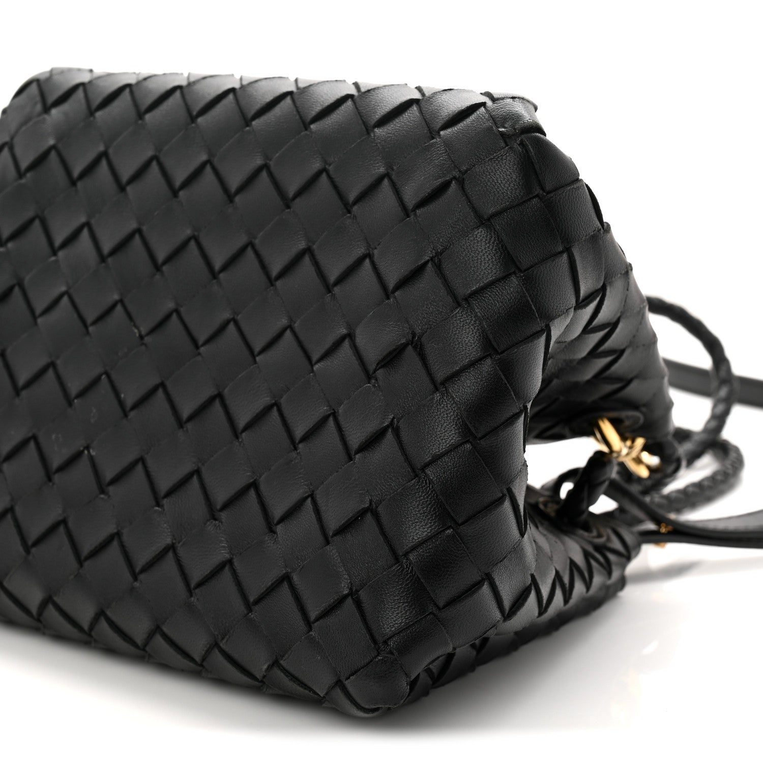 Bottega Veneta Nappa Intrecciato Small Parachute Shoulder Bag Black 9 of 10