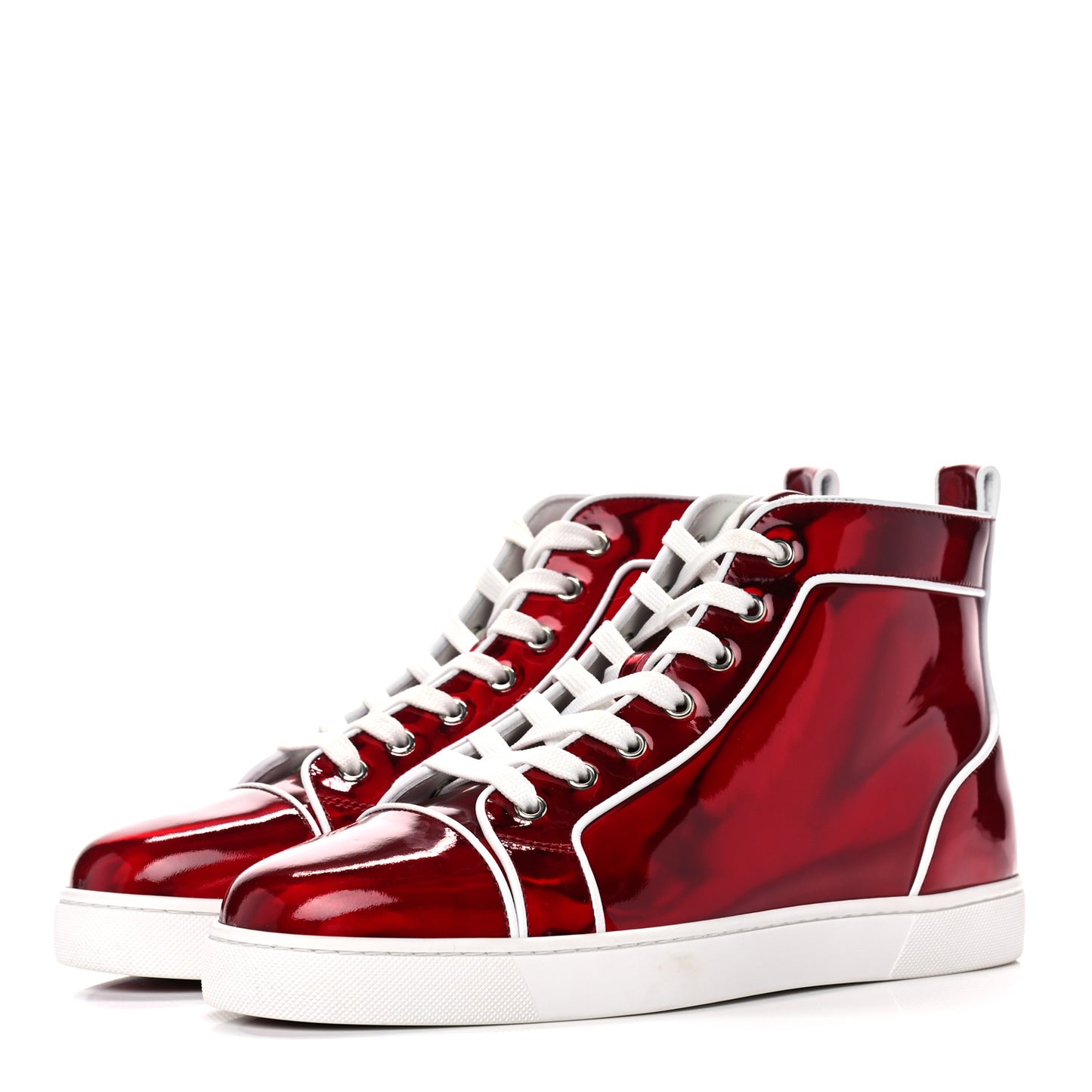 Patent Mens Louis Orlato Flat Sneakers 42 Red