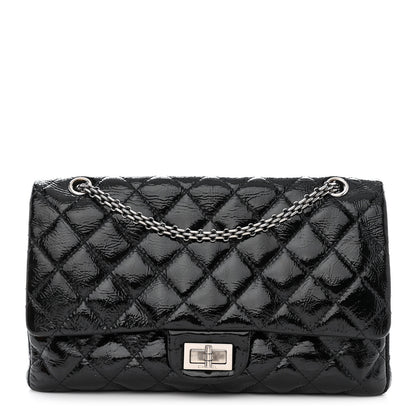 Chanel Distressed Patent Quilted 2.55 Reissue 227 Flap Black 1 of 13