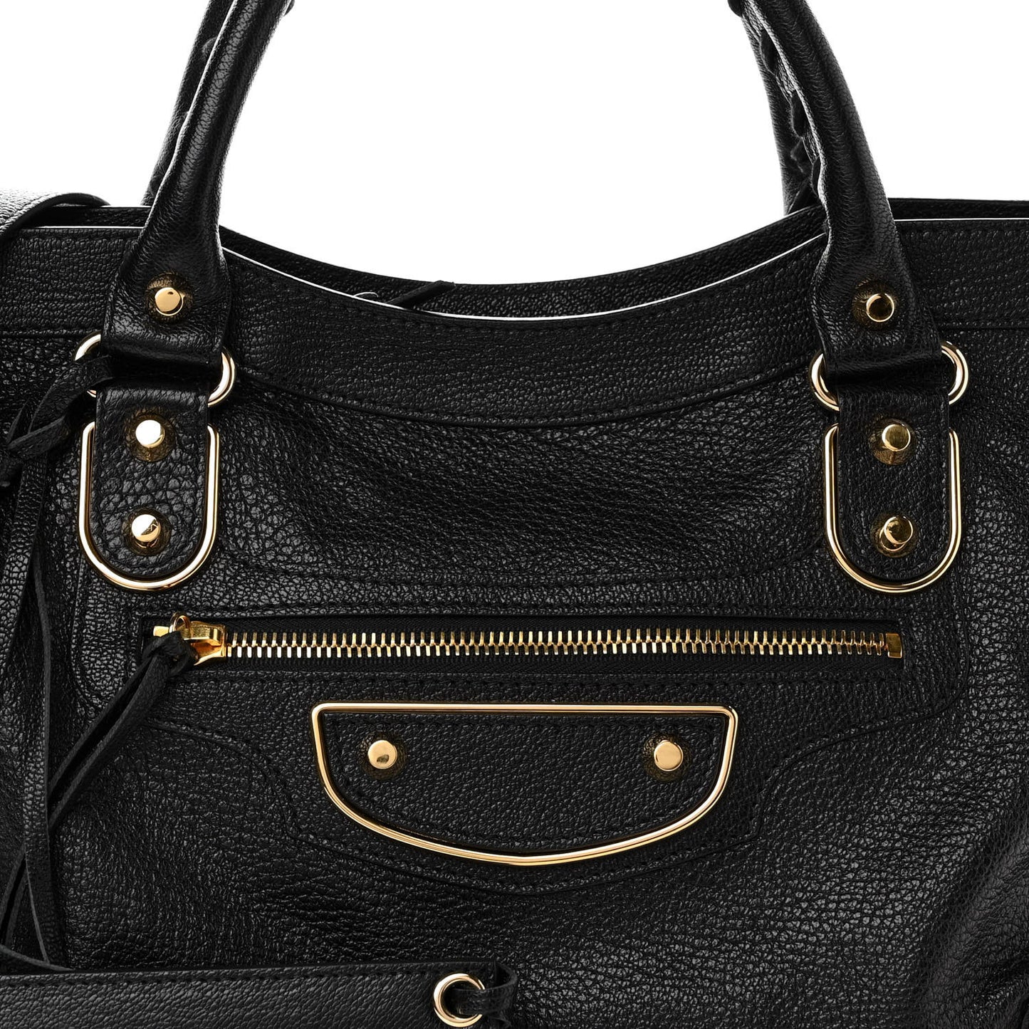 Chevre Gold Metallic Edge Hardware City Black