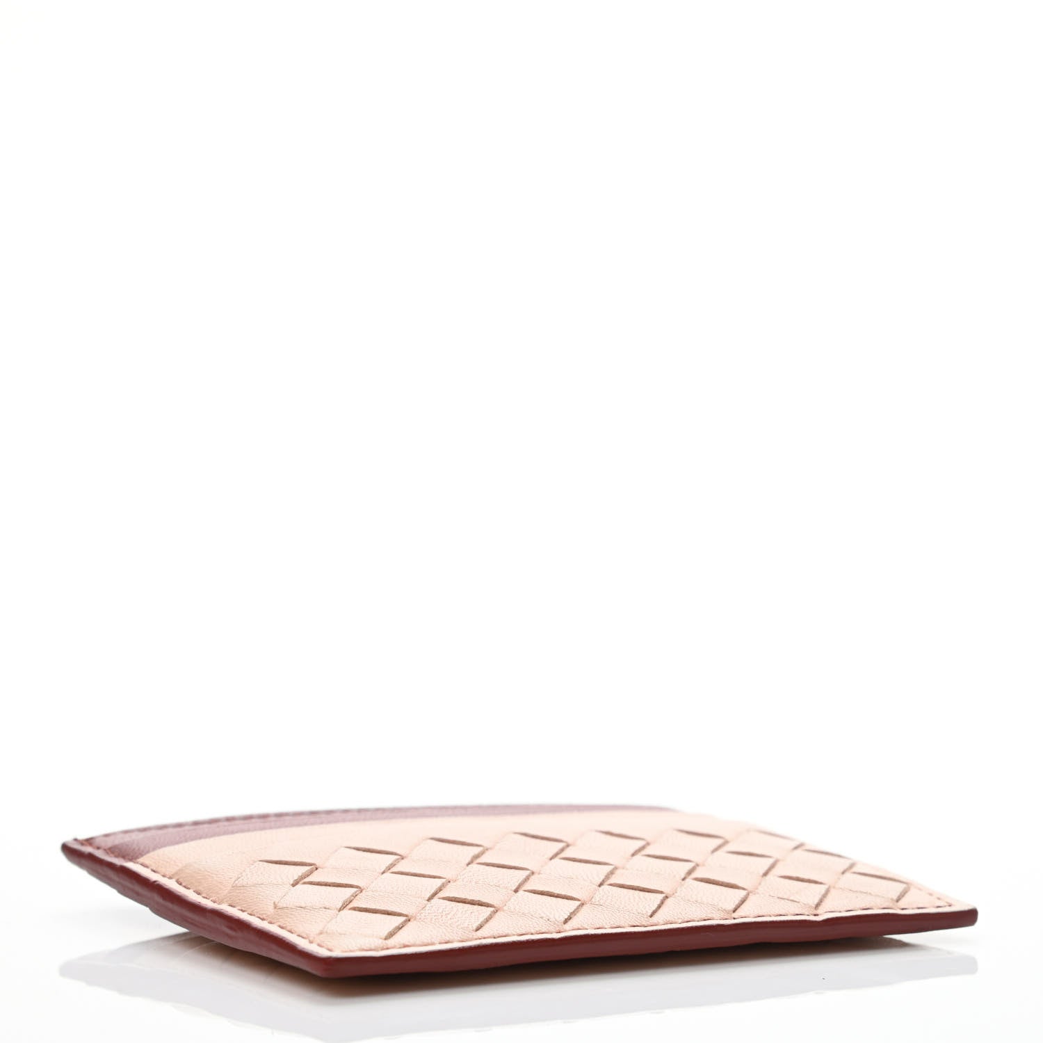 Bottega Veneta Nappa Intrecciato Card Holder Flamingo Brique 3 of 4