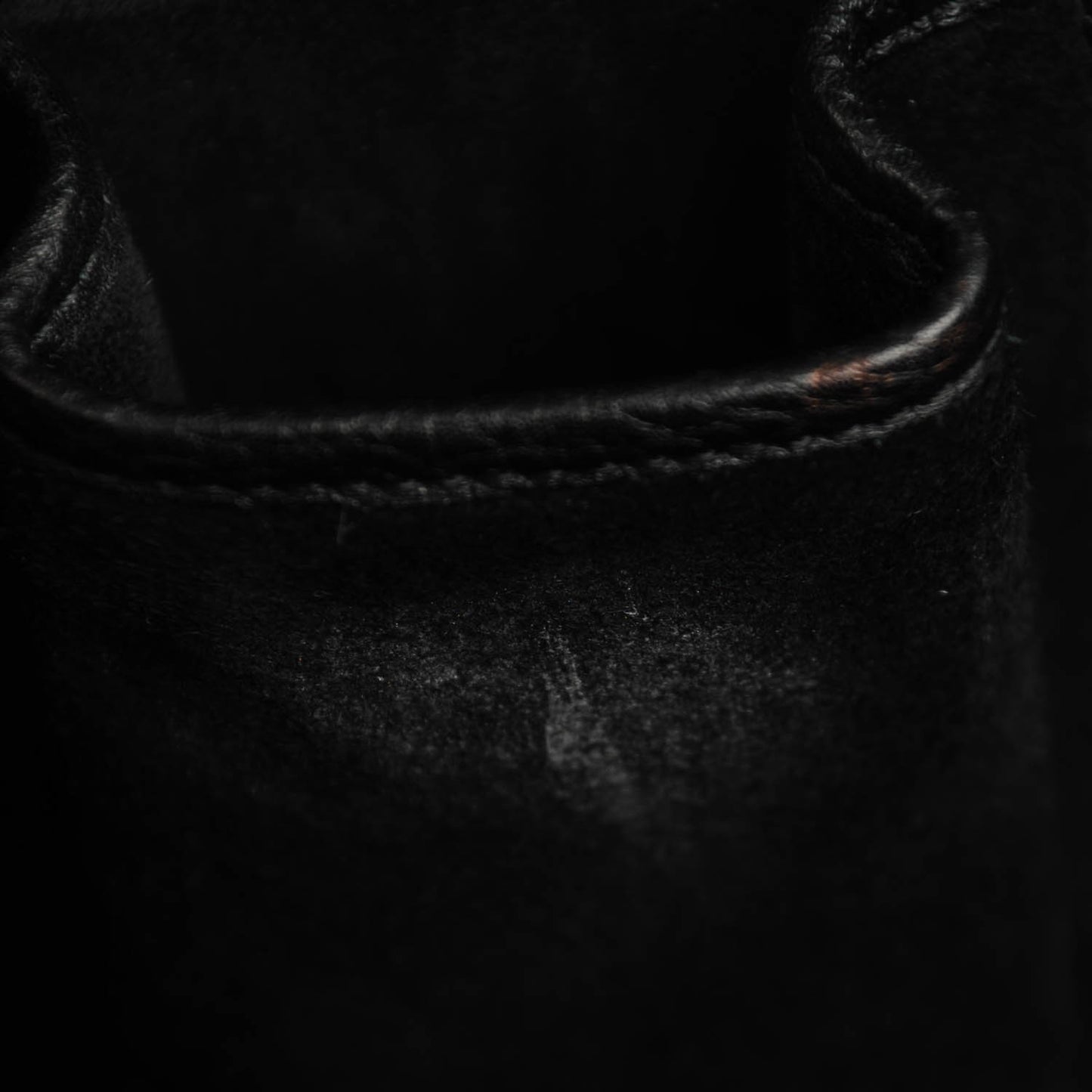 Drummed Calfskin Mini Luggage Black