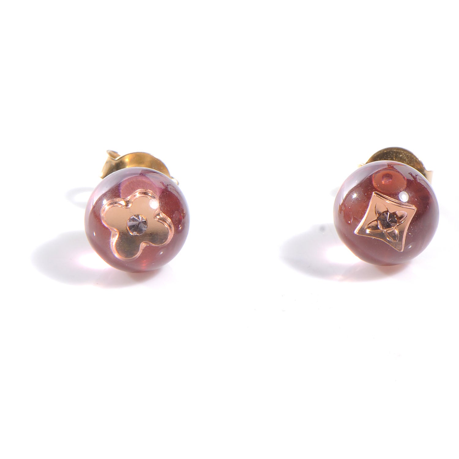Louis Vuitton Inclusion Stud Set of 2 Pairs Earrings Pink 2 of 5