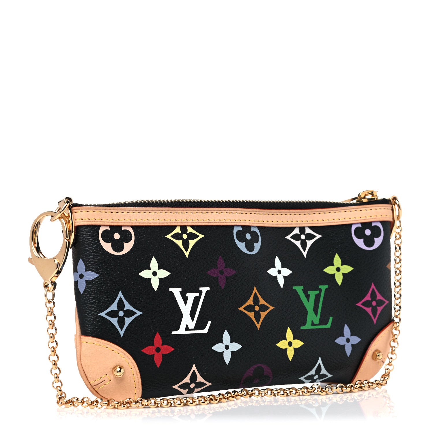 Louis Vuitton Monogram Multicolor Pochette Milla MM Black 3 of 5