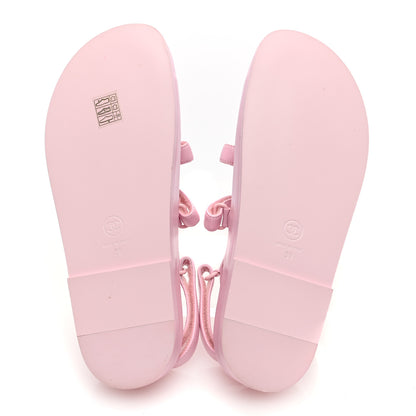 Chanel Lambskin Crystal CC Velcro Dad Sandals 39 Light Pink 5 of 7