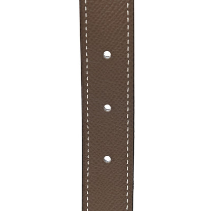 Hermes Swift Epsom 24mm Mini Constance H Belt 85 Black Etoupe 6 of 8
