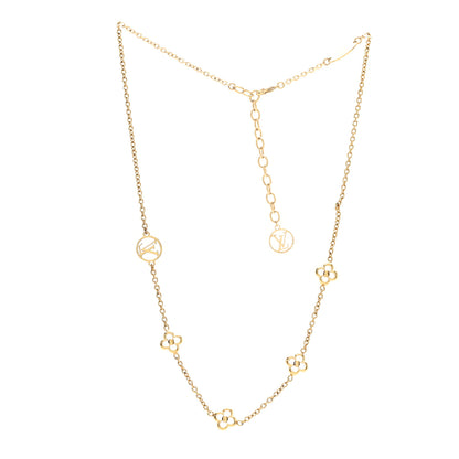 Louis Vuitton Metal Flowerful Choker Necklace Gold 3 of 5