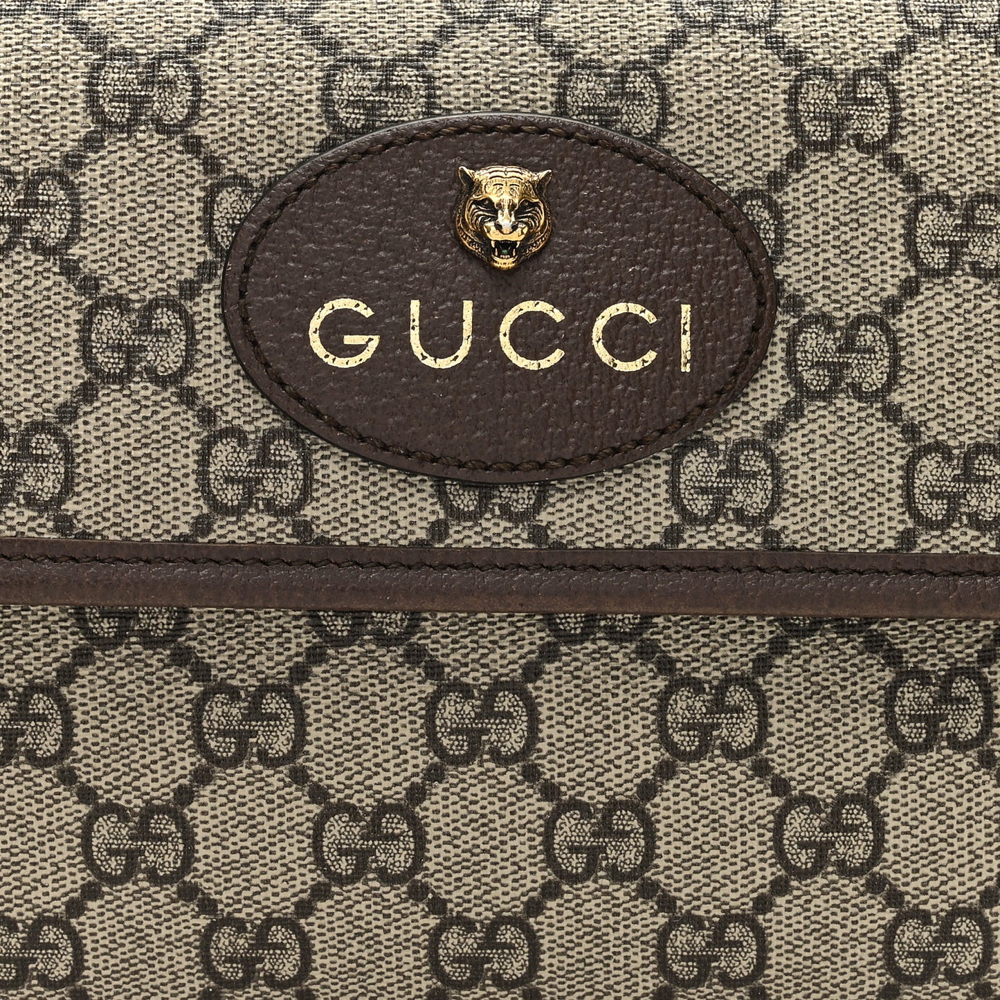 GG Supreme Monogram Neo Vintage Web Belt Bag Brown