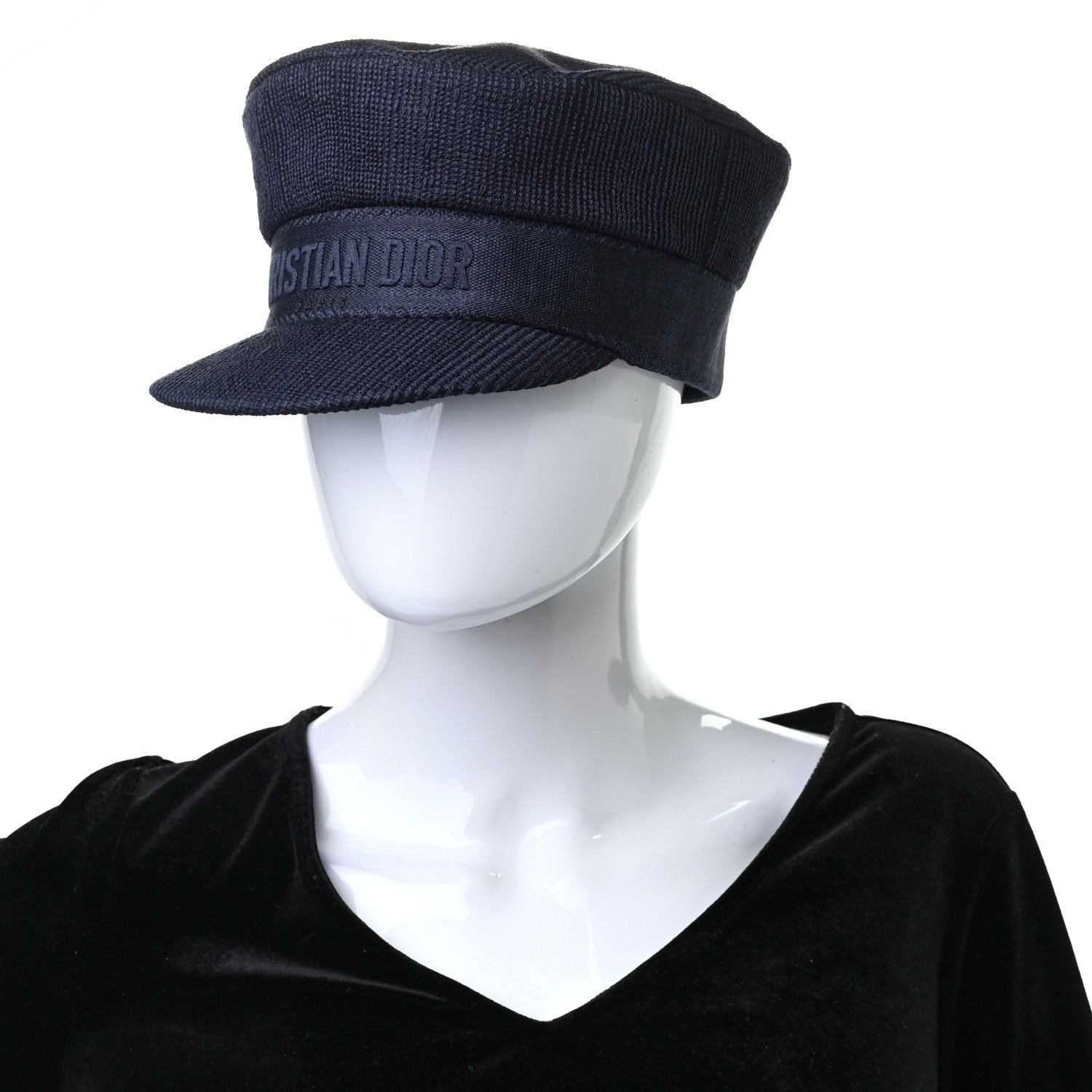 Christian Dior Cotton Baseball Cap 57 Navy 2 of 8