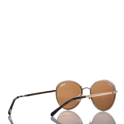 Chanel Round Spring Sunglasses 4206 Gold 4 of 8