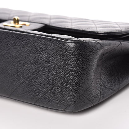 Chanel Caviar Quilted Jumbo Double Flap Black 11 of 14