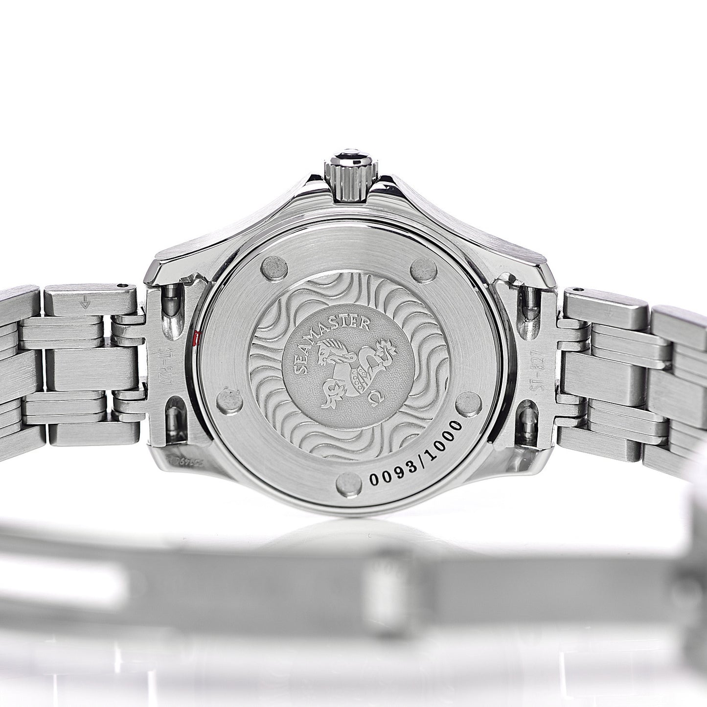 Stainless Steel 36mm Seamaster Jacques Mayol Quartz Watch Green 2553.41