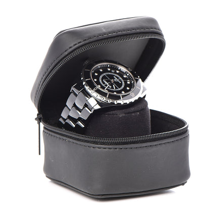 Chanel Stainless Steel Ceramic Diamond 38mm J12 Automatic Watch Black 8 of 8