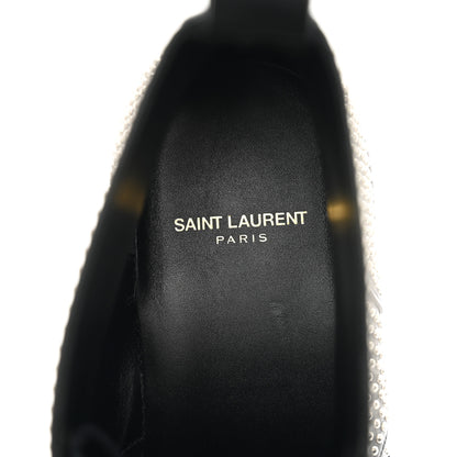 Saint Laurent Calfskin Mens Studded Lace Up Boots 41.5 Black 8 of 9