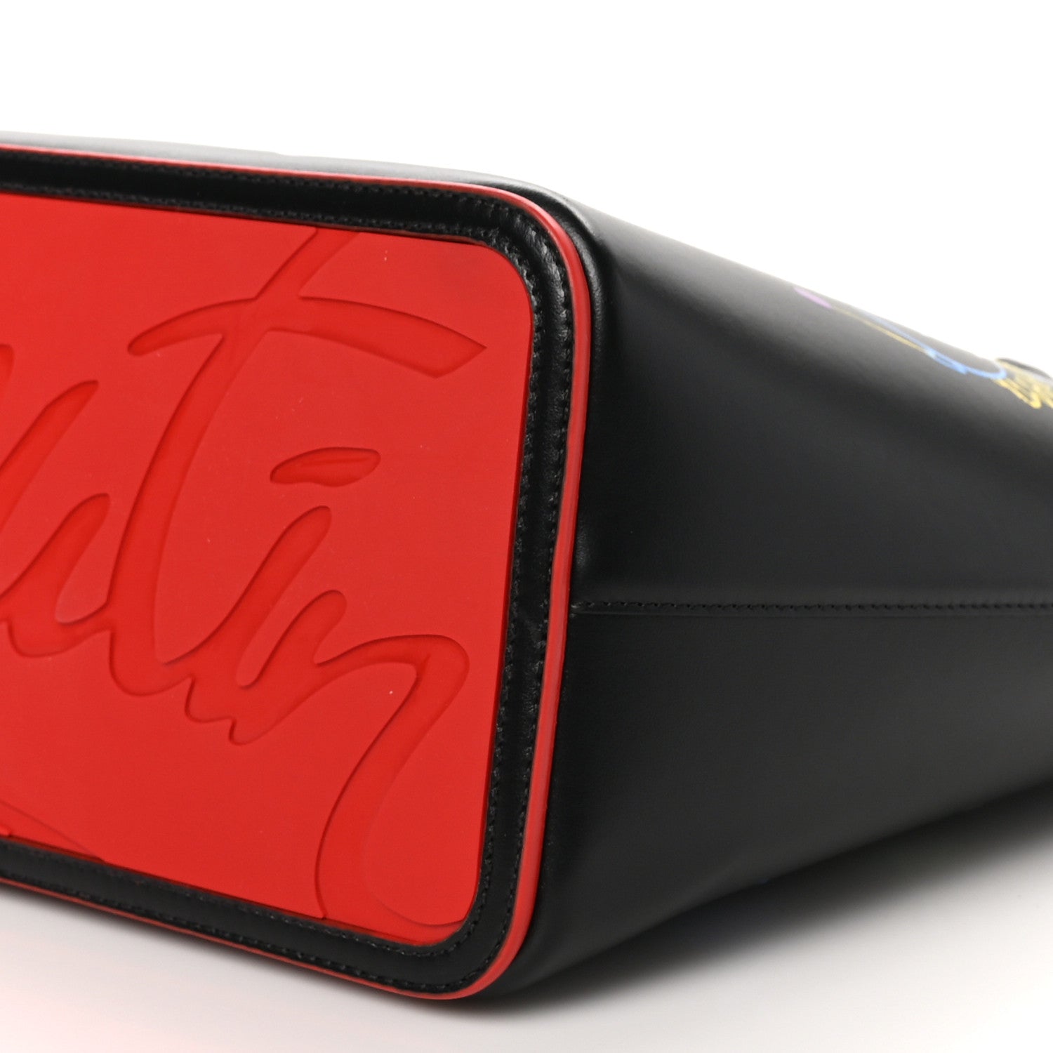 Christian Louboutin Calfskin Loubitag Spikes East West Cabata Tote Black 11 of 11