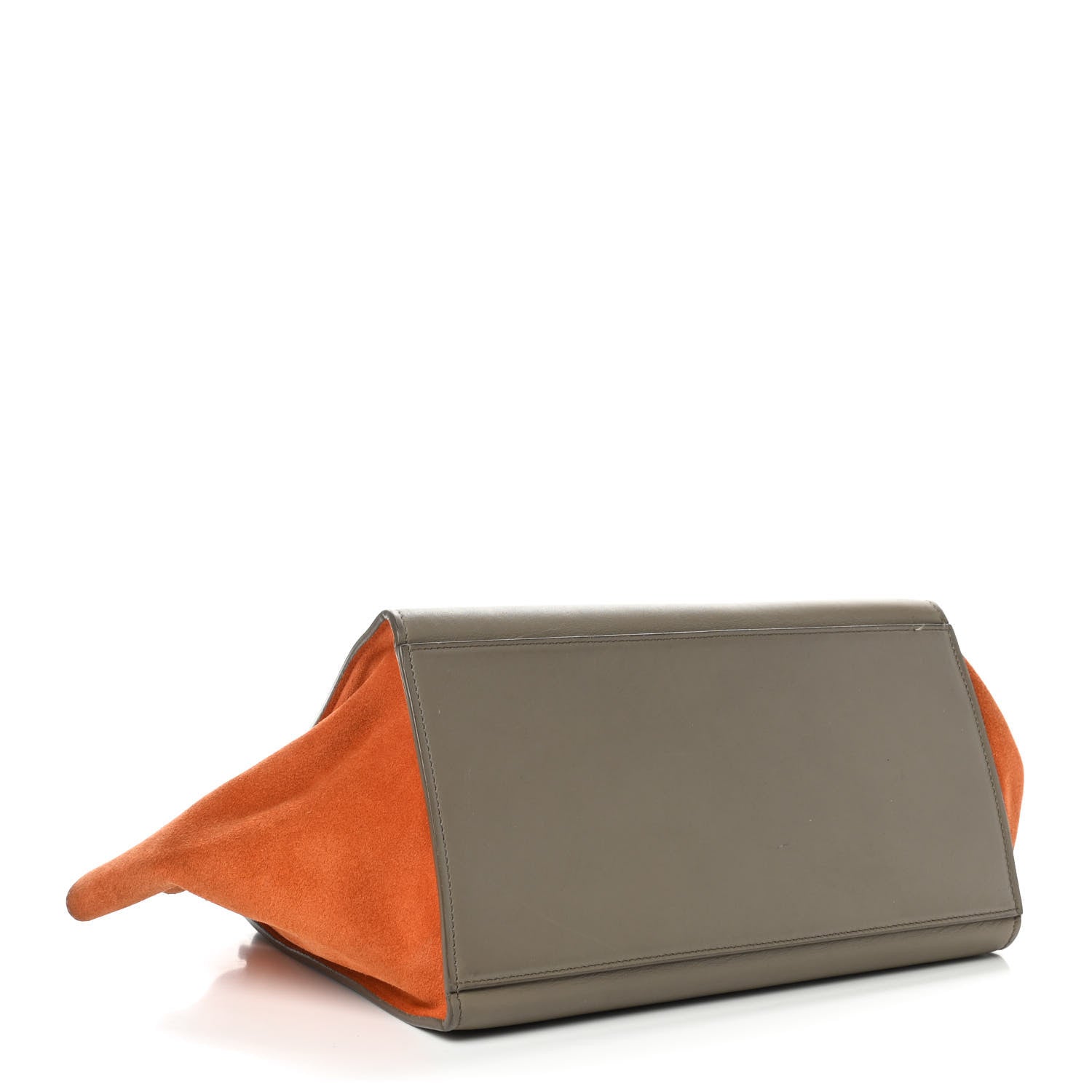 Celine Smooth Calfskin Suede Small Tri-Color Trapeze Orange 6 of 21
