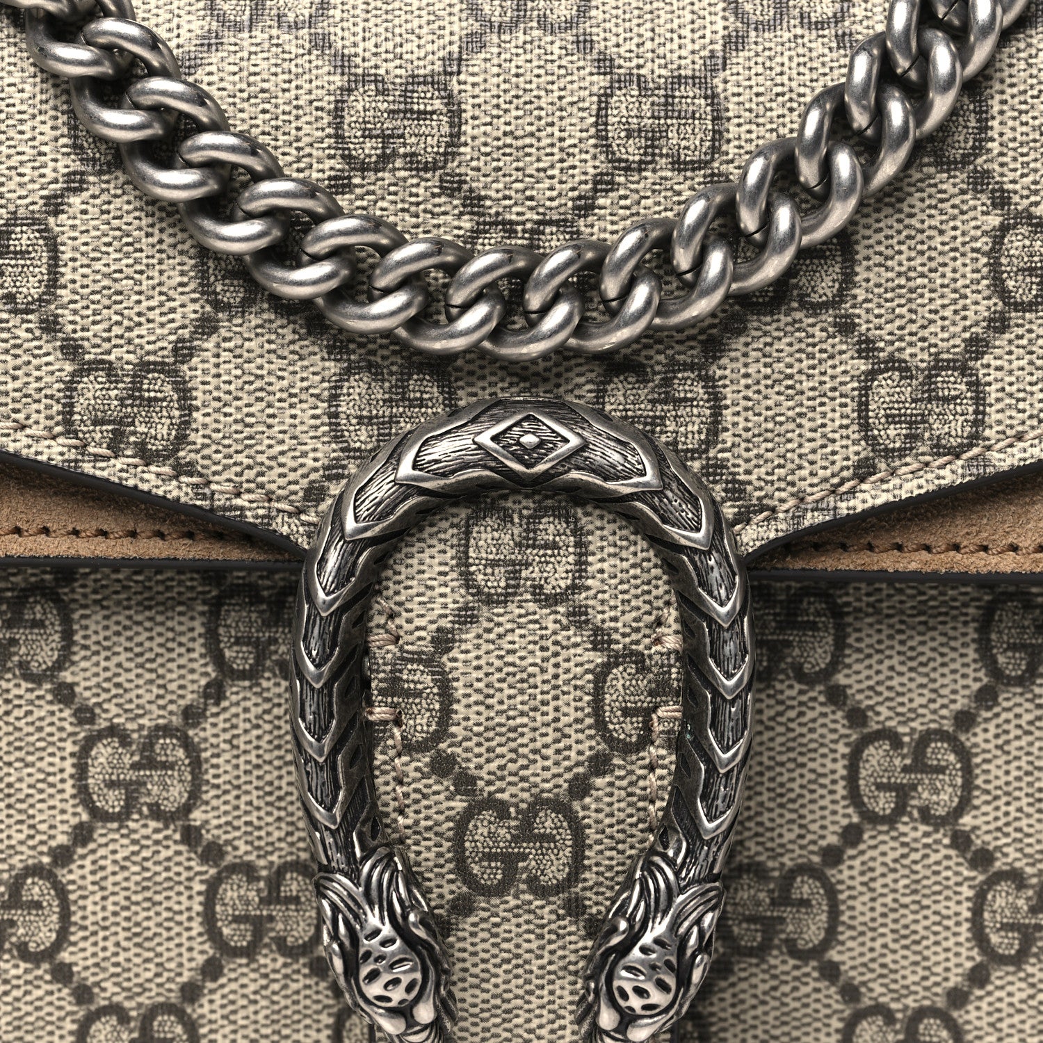 Gucci GG Supreme Monogram Mini Dionysus Shoulder Bag Taupe 8 of 10