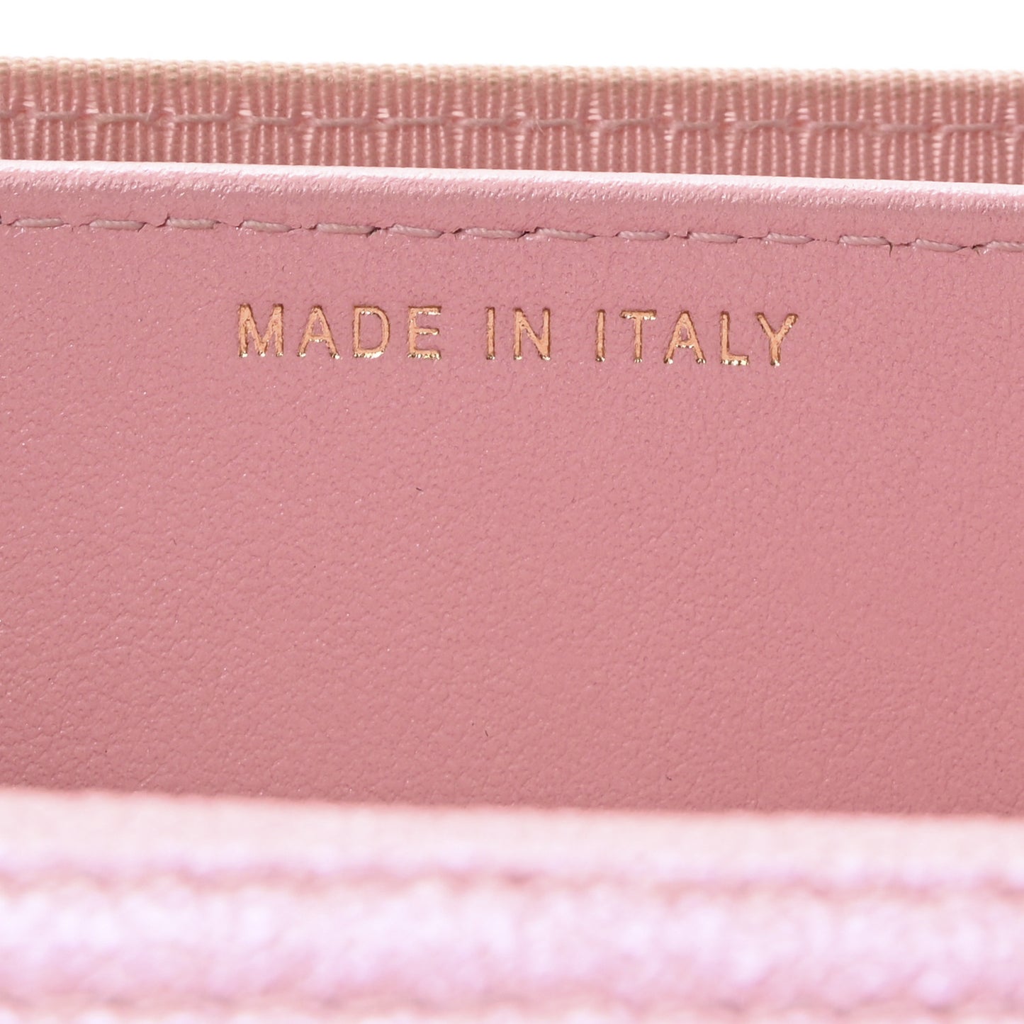 Iridescent Caviar Quilted Flap Card Holder On Chain Pink