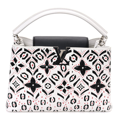Louis Vuitton Calfskin Graphic Print Capucines MM 1 of 12