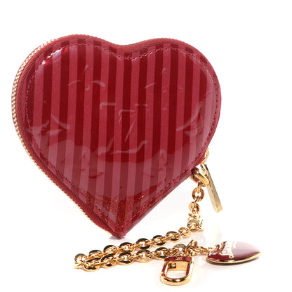 Louis Vuitton Vernis Rayures Coeur Heart Coin Purse Pomme D'Amour 3 of 7