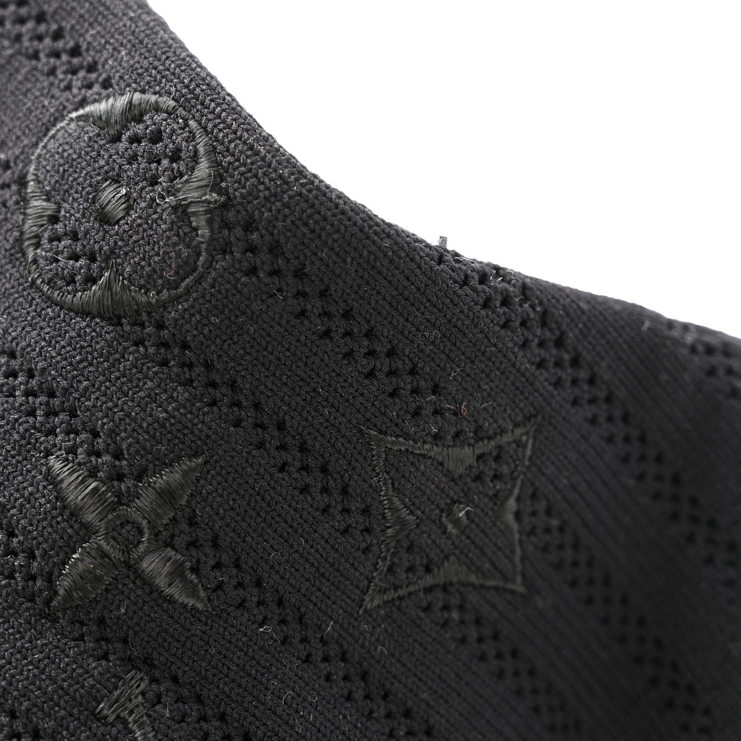 Monogram Stretch Fabric Silhouette Ankle Boots 37 Black