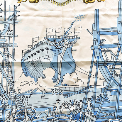 Hermes Silk Lancement D'Un Vaisseau Aux Chantier Navals Du Roy Scarf 90 2 of 6