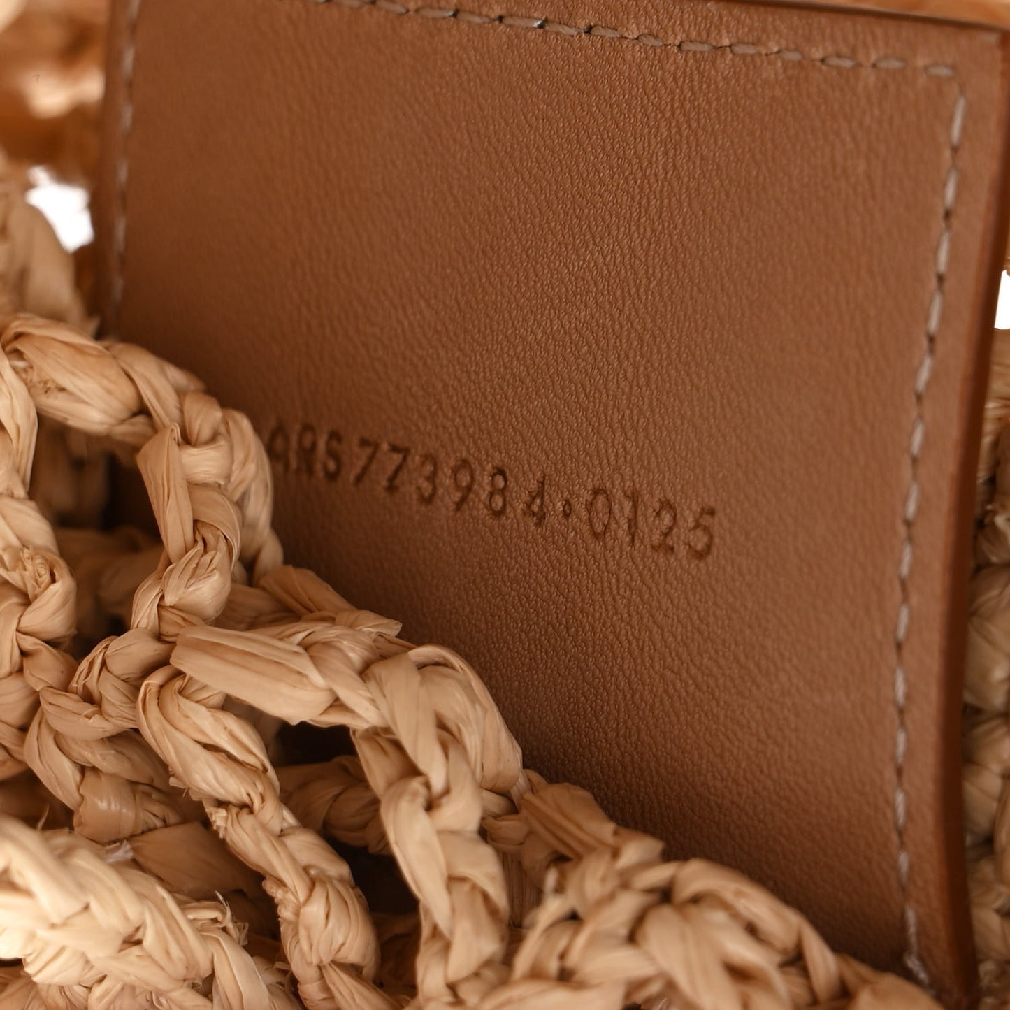 Raffia Calfskin Oxalis Shoulder Bag Naturale